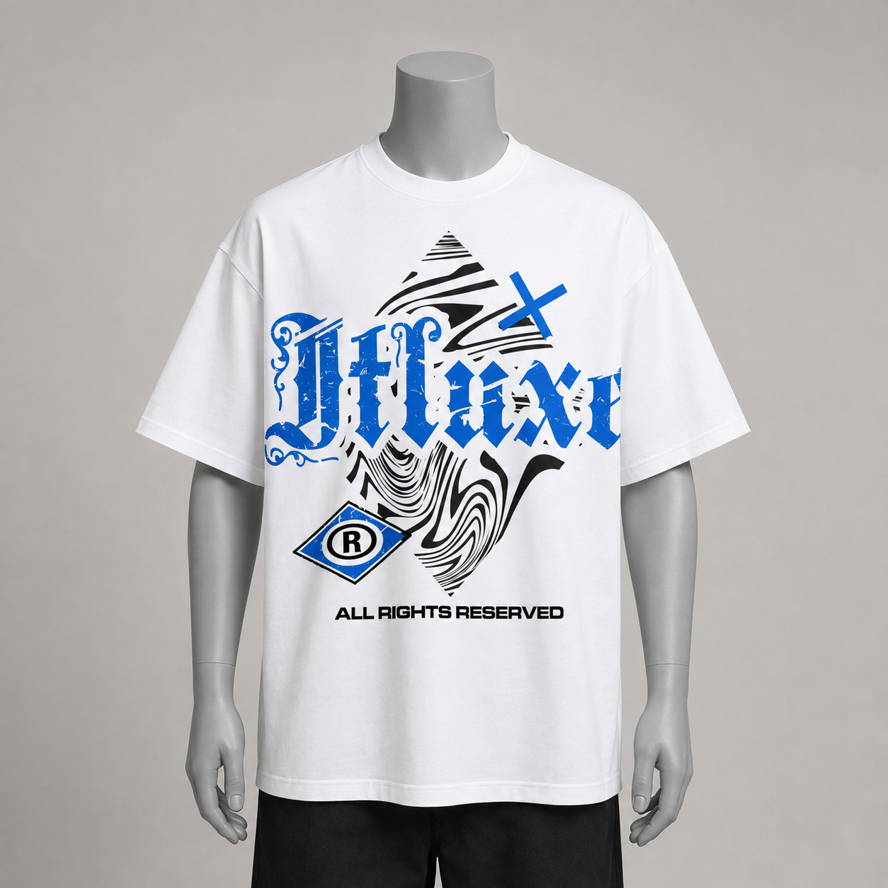 Blue Gothic Tee — White